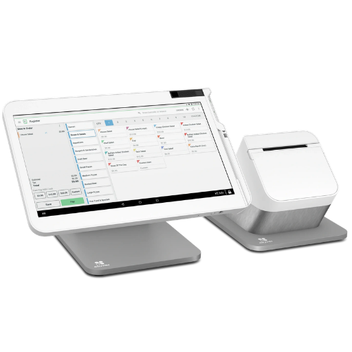 Countertop point-of-sale station with a separate customer-facing display